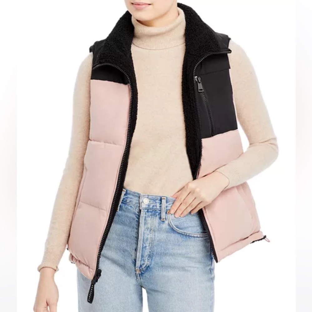 SANCTUARY Reversible Faux Sherpa Puffer Vest